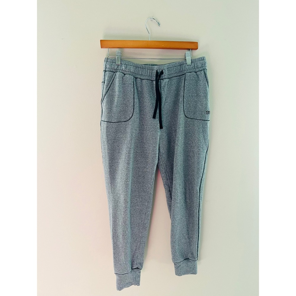 Albion Fit Jetsetter Joggers Womens Large Heather Gray Tapered Sweatpants Lounge